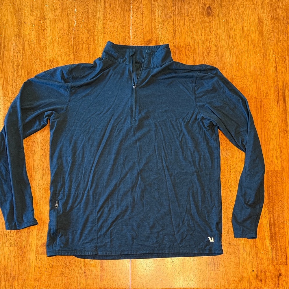 Vuori Navy Blue Long Sleeve Pullover